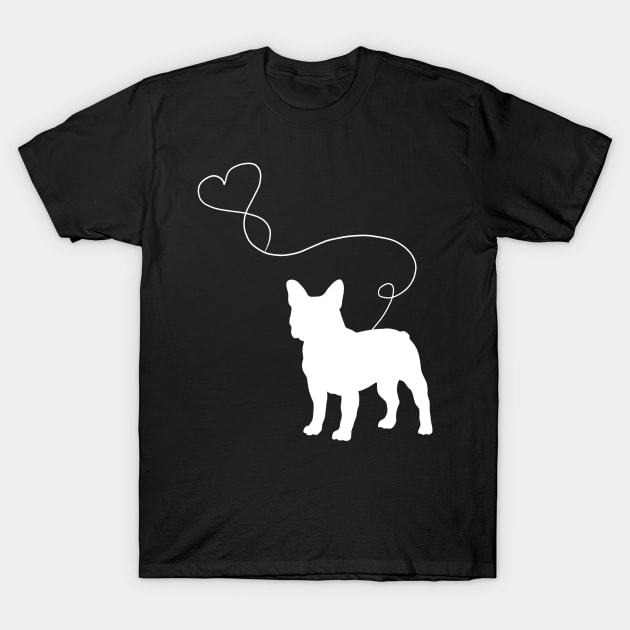 dog cute bulldogs heart T-Shirt by LiFilimon